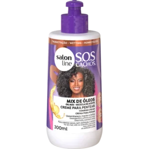 Salon Line Crema para Peinar S.O.S. Cachos Mezcla de Aceites 300ml