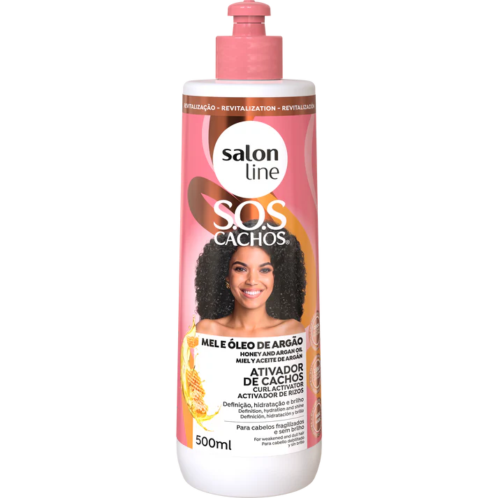Salon Line S.O.S. Cachos Extrato de Mel Ativador de Cachos 500g