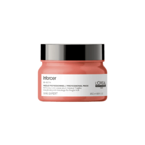 L’Oréal Inforcer com uma formula fortificante e anti-quebra junto a vitamina B6 e Biotina para uma redução da quebra imediata. O cabelo fica mais forte e mais resistente com o  uso continuado.