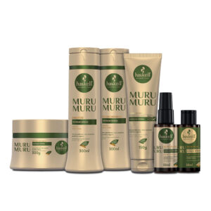 Kit Completo Haskell Murumuru Shampoo + Condicionador + Máscara + Leave-in +Seiva Nutritiva + Óleo Concentrado- Brasil Cosméticos