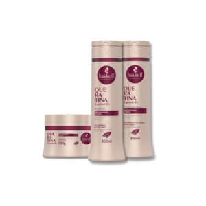 Kit HASKELL Queratina Shampoo + Condicionador + Máscara- Brasil Cosméticos