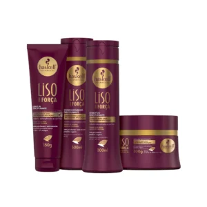 Kit Completo Haskell Liso com Força Shampoo + Condicionador + Máscara + Finalizador- Brasil Cosméticos