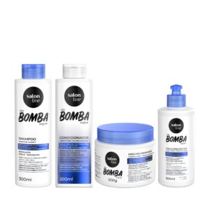 Kit Salon Line SOS Bomba Original Shampoo + Condicionador + Máscara + Creme Para Pentear 3x300ml 1x500g