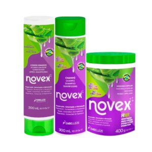 Kit Novex Aloe Vera Super Babosão Shampoo 300ml + condicionador 300 ml + Máscara 400g