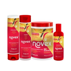 Kit Novex Keratina Brasileña Champú + Acondicionador + Mascarilla 1kg + Max Keratina