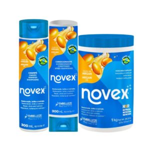 Kit Novex Champú + Acondicionador + Mascarilla Aceite de Argán 1kg