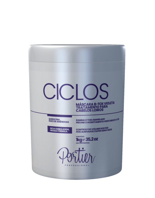 B-tox Ciclos Violet 1Kg - Portier - Alisamento- Botox para Loiros - Nova Embalagem- Brasil Cosméticos