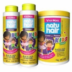 Kit Natuhair Kids Vegano Vita Mais (Shampoo + Condicionador + Creme)