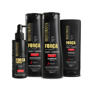 Kit Bio Extratus Força Com Pimenta Shampoo + Condicionador + Tônico Capilar Anti queda + Finalizador