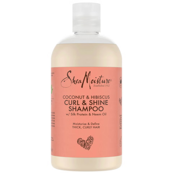 Shea Moisture Shampoo de Coco e Hibisco Curl & Shine 384 ml