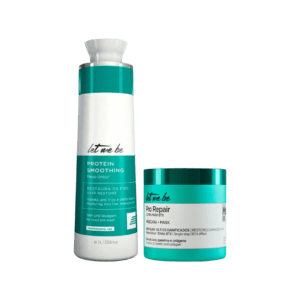 Alisamento orgânico Redução de volume Efeito liso e duradouro Protein Smoothing é um alisamento orgânico, passo único, indicado para todos os tipos de cabelo. Por ser orgânico (0% formol) não causa incômodo algum (não tem cheiro e nem arde os olhos). É uma formulação única e exclusiva desenvolvida com Blend de Aminoácidos, Ácido Lático e Proteínas que em sinergia dão o resultado de um cabelo 100% liso. Proporciona aos fios maciez e brilho intenso, elimina o frizz e o volume. Sua fórmula é desenvolvida com alta tecnologia que combate o envelhecimento da fibra capilar em um único passo de aplicação, dispensando a pré-lavagem com shampoo anti resíduos. O Btox Pro Repair Ultra Mask é uma máscara reconstrutora que reduz o volume, hidrata e alinha os fios. Possui uma formulação rica em óleo de coco, queratina e colagénio. Ajuda a promover a reconstrução e nutrição intensa dos fios resultando em cabelos com muito mais brilho, maciez. É indicado também para a recuperação de cabelos elásticos e com falta de nutrientes. Não fazemos testes em animais.