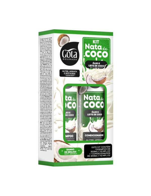 Gota Dourada Kit Shampoo + Condicionador Nata de Coco 2x300ml