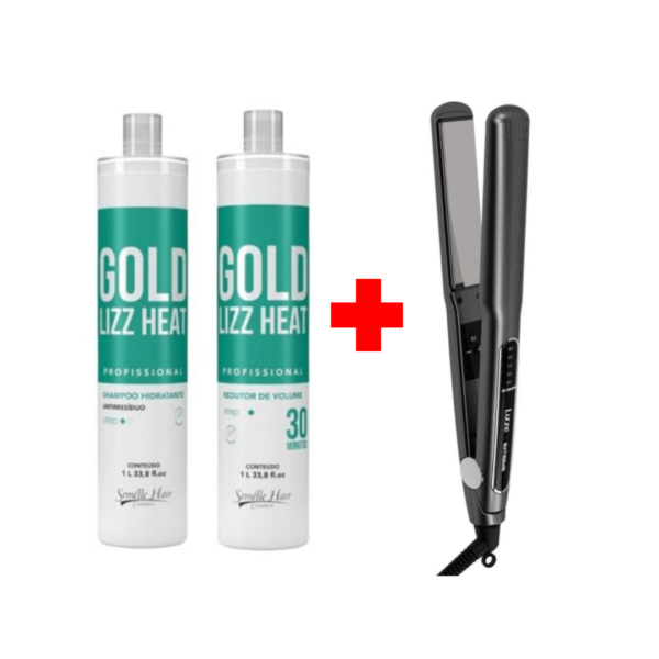 Semélle Hair Progressiva Orgânica Gold Lizz +Prancha Lizze Extreme| Brasil Cosméticos