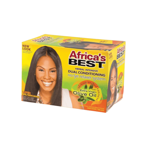 Africa's Best Kit Desfrisante Super proporciona alisamento superior com a melhor nutrição, condicionamento e proteção para o seu cabelo.