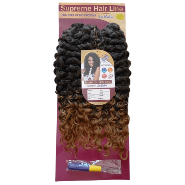 Ser Mulher JOY Crochet Braids Cor T1B/27 Black/Honey Blonde Degradê Cabelo Cacheado 300g