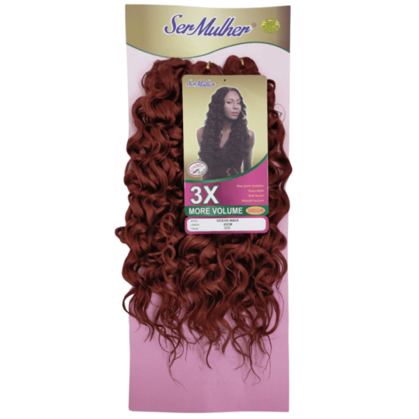 Ser Mulher OCEAN WAVE Crochet Braids Ginger Red Cabelo Ondulado 300g