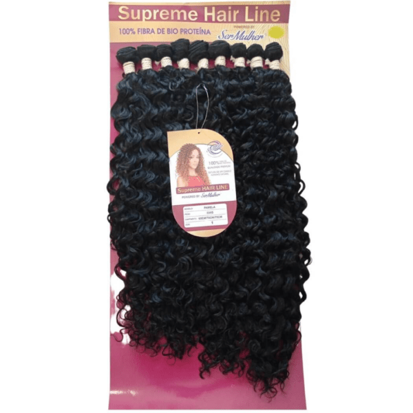 Ser Mulher PAMELA Tissagem Cor 1 Preto Cabelo Cacheado 300g