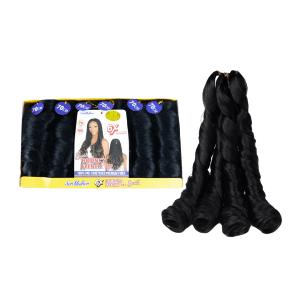 Ser Mulher Trança French Curl Para Tranças Leves Cor 1Preto Intenso - 70 cm 480 Gr