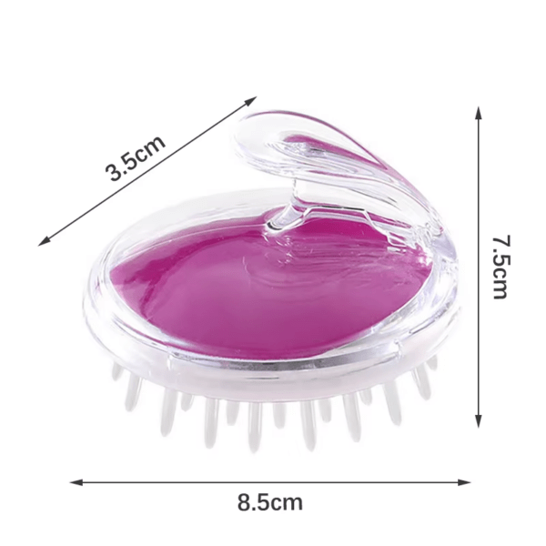 Escova de Silicone Massageadora do Couro Cabeludo Roxa