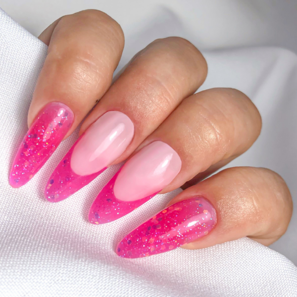 Inocos Polyacrygel Glitter Holográfico Rosa Mágico 60g