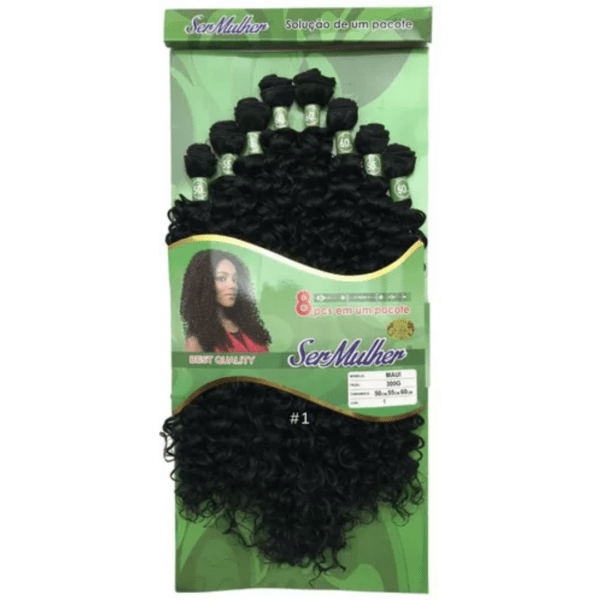 Ser Mulher MAUI Tissagem Preto Cabelo Cacheado 300g