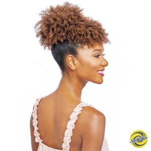 Elástico Afro Puff para cabelos cacheados Afro. Suave e natural ao toque!