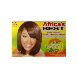 Africa's Best Kit Desfrisante Regular proporciona alisamento superior com a melhor nutrição, condicionamento e proteção para o seu cabelo.