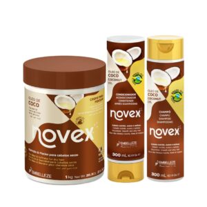 Kit Novex Coconut Óleo de Coco Shampoo + Condicionador + Máscara Brasil Cosmétcos