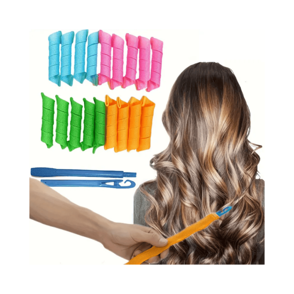 Rolos de Cabelo Torção Espiral Curlformer – rolos mágicos para criar cachos perfeitos com praticidade e estilo profissional.