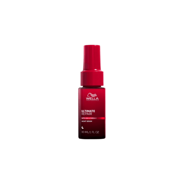 Este sérum noite da Wella Professionals ajuda a dar ao teu cabelo os cuidados definitivos, corrige visivelmente a falta de brilho, a secura e a quebra do cabelo. O ómega-9 hidrata, ao mesmo tempo que os polímeros defensores ajudam a proteger o cabelo contra os fatores de stress noturno, como a fricção com a almofada.