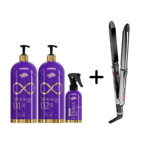 Alisamento Infinity Blond! Uma solução inovadora e 100% livre de formol, ideal para cabelos brancos, ruivos, loiros ou platinados. Proporciona fios alinhados, tratando e reconstruindo cabelos danificados; com a Prancha Elipsis 3000 230ºC, equipada com tecnologia de ponta e materiais de vanguarda, oferece resultados excepcionais e de alta performance!