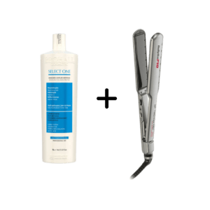 O Alisamento Select One é uma inovação sem formol, proporcionando cabelos lisos e sedosos por mais tempo. A Prancha Dry & Straighten é ideal para uso profissional intensivo, garantindo resistência ao desgaste, produtos químicos e altas temperaturas, além de placas ultralisas que economizam tempo e energia.