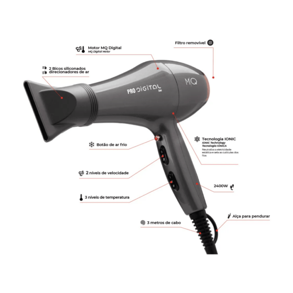 Graças ao seu revolucionário motor DIGITAL-MQ, o Pro Digital oferece alta potência, leveza, baixo ruído e durabilidade inigualáveis. Trabalhe com uma ferramenta compacta de altíssimo desempenho que reduz o seu estresse e aumenta o seu conforto!