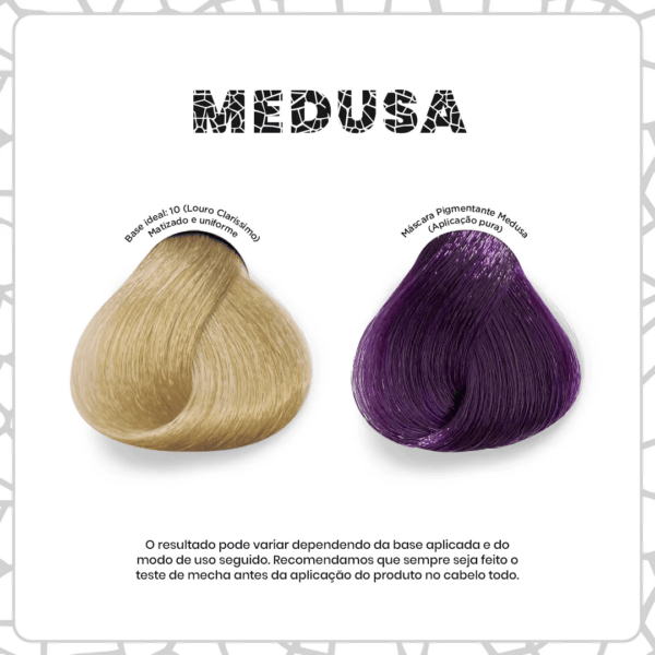 Uma máscara pigmentante semi-permanente, sem amônia, parabenos ou peróxidos, desenvolvida para proporcionar uma cor Roxo Intenso e Vibrante! Permite a mistura com outras cores podendo assim obter novos tons! Possui durabilidade de 5 a 25 lavagens.