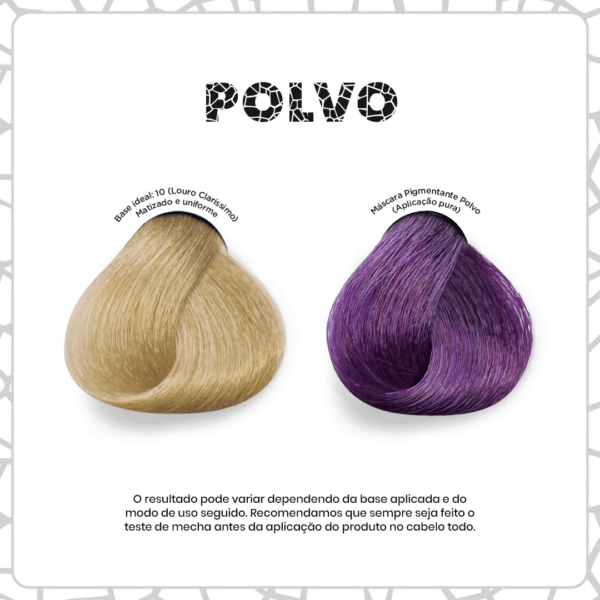 Uma máscara pigmentante semi-permanente, sem amônia, parabenos ou peróxidos, desenvolvida para proporcionar uma cor Roxo Intenso e Vibrante! Permite a mistura com outras cores podendo assim obter novos tons! Possui durabilidade de 5 a 25 lavagens.