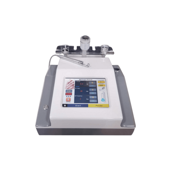 Um equipamento de alta precisão para tratamentos podológicos e estéticos. Com tecnologia avançada de laser 980nm, ele combina quatro funções essenciais: tratamento de fungos nas unhas, sonda vascular, martelo frio e sonda de fisioterapia. Com potência de 30W e frequência ajustável, proporciona resultados eficazes e seguros.