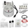 Aparato de microdermoabrasión que utiliza puntas de diamante para exfoliar la piel. Elimina las células muertas, estimula la producción de colágeno y elastina, favoreciendo una piel más suave, uniforme y rejuvenecida. Ideal para tratamientos estéticos faciales y corporales.