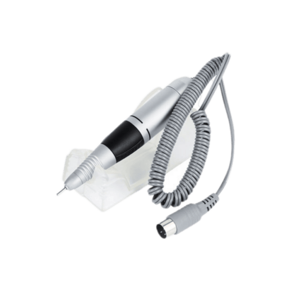 Caneta MS para set de manicure digital de 35.000 RPM, desenvolvida com um design compacto e ergonômico para maior conforto durante o uso. Equipada com uma ponteira protegida contra a entrada de pó, garante mais durabilidade e higiene.