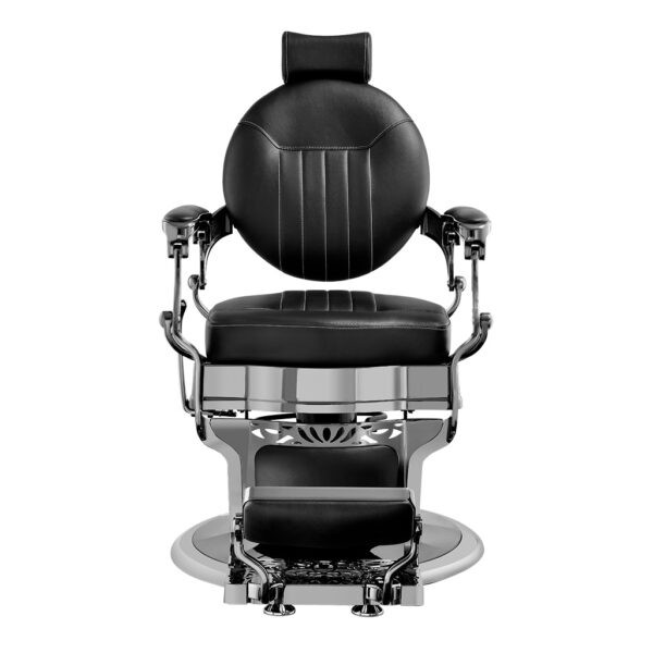 Mudi CAESAR BLACK Cadeira de Barbeiro Preta Profissional