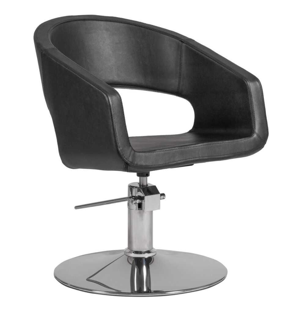Mudi BOHO Cadeira de Estilismo com Base Redonda Preta Profissional