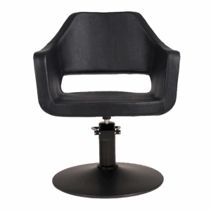Mudi WHIM R Cadeira de Estilismo com Base Redonda Preta Profissional