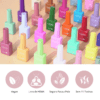 O Kit Canni Color Nail Gel Set Verniz Gel CC2 oferece uma paleta vibrante com 24 cores de verniz gel para unhas, garantindo acabamento duradouro e profissional.
