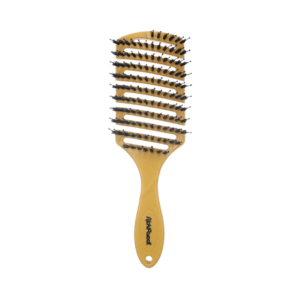A Escova Retangular MaxSoft Dourada da RickiParodi combina inovação, sustentabilidade e cuidado capilar. Fabricada com fibra de trigo, um material ecológico e renovável, proporciona uma escovagem suave e eficaz, respeitando tanto a estrutura do cabelo quanto o meio ambiente. 
