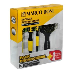 Marco Boni Kit Essencial 3 Escovas Cerâmicas + 1 Escova Raquete