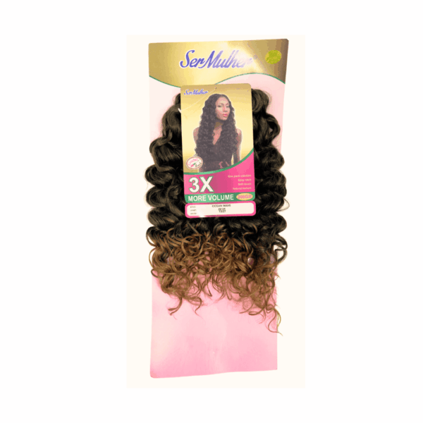 Ser Mulher OCEAN WAVE Crochet Braids Cor T2/27 Brown Degradê Cabelo Ondulado 300g