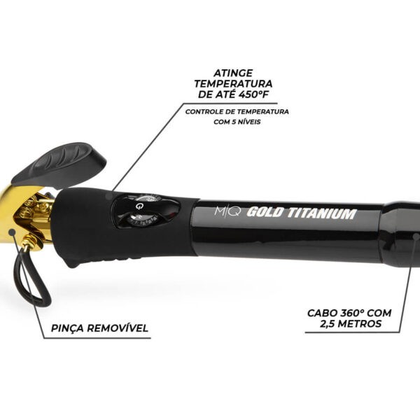 MQ Professional Modelador de Cachos Gold Titanium 32 mm