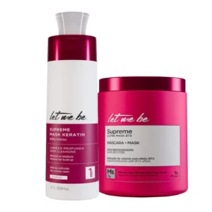 Let Me Be Kit Shampoo Supreme Mask Keratin 1 L + Máscara Supreme Ultra Mask BTX 1 k