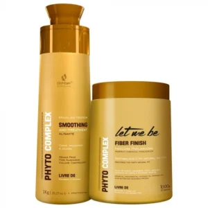 kit Let Me Be Dr.Fiber Phyto Complex, Phyto Complex Dr.Fiber, kit alisamento e finalização, alisamento capilar profissional, máscara alisante Dr.Fiber, finalizadora Let Me Be, tratamento capilar anti-frizz