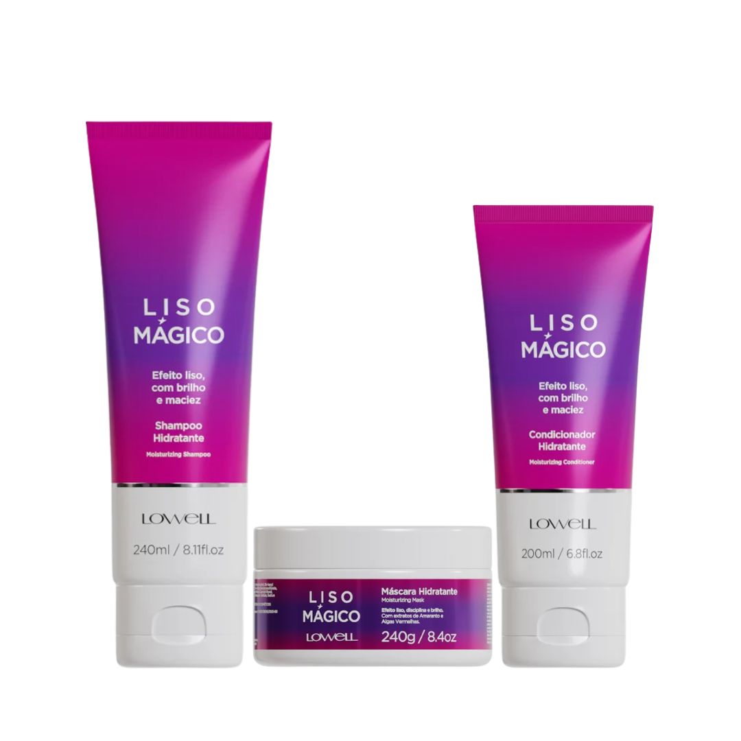 Lowell Kit Liso Mágico Manutenção (3 Produtos)