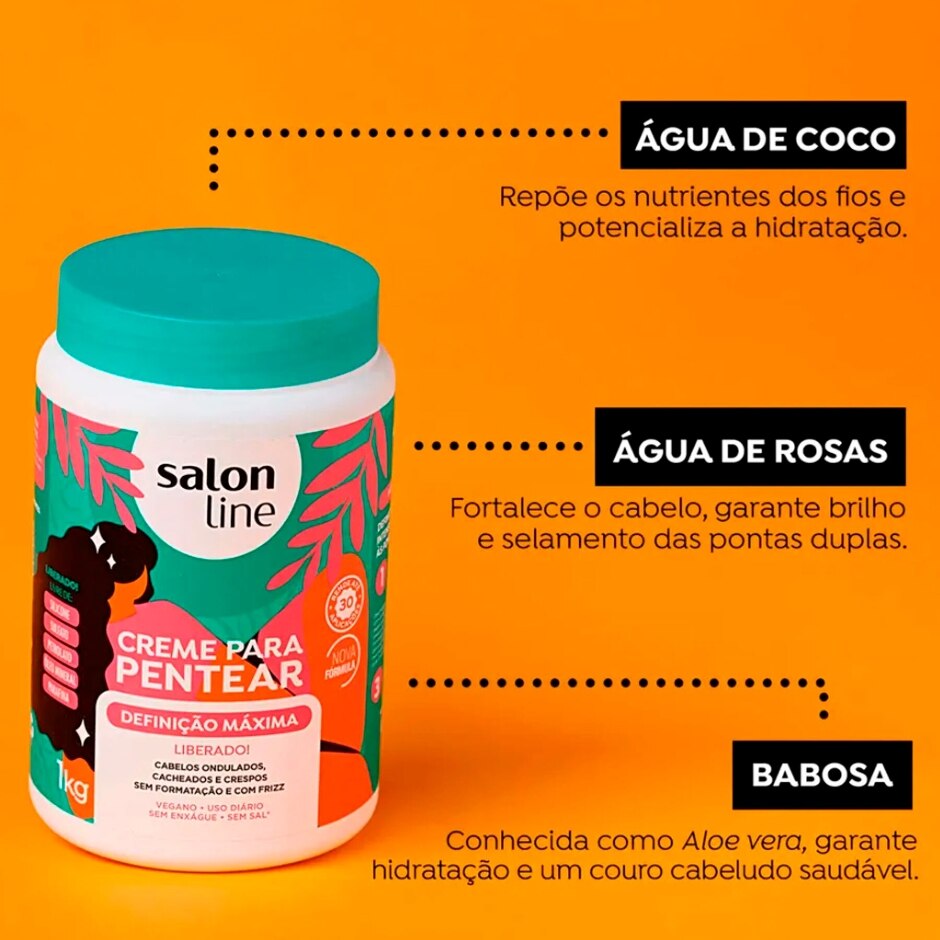 Salon Line Creme para Pentear Definição Máxima 1kg